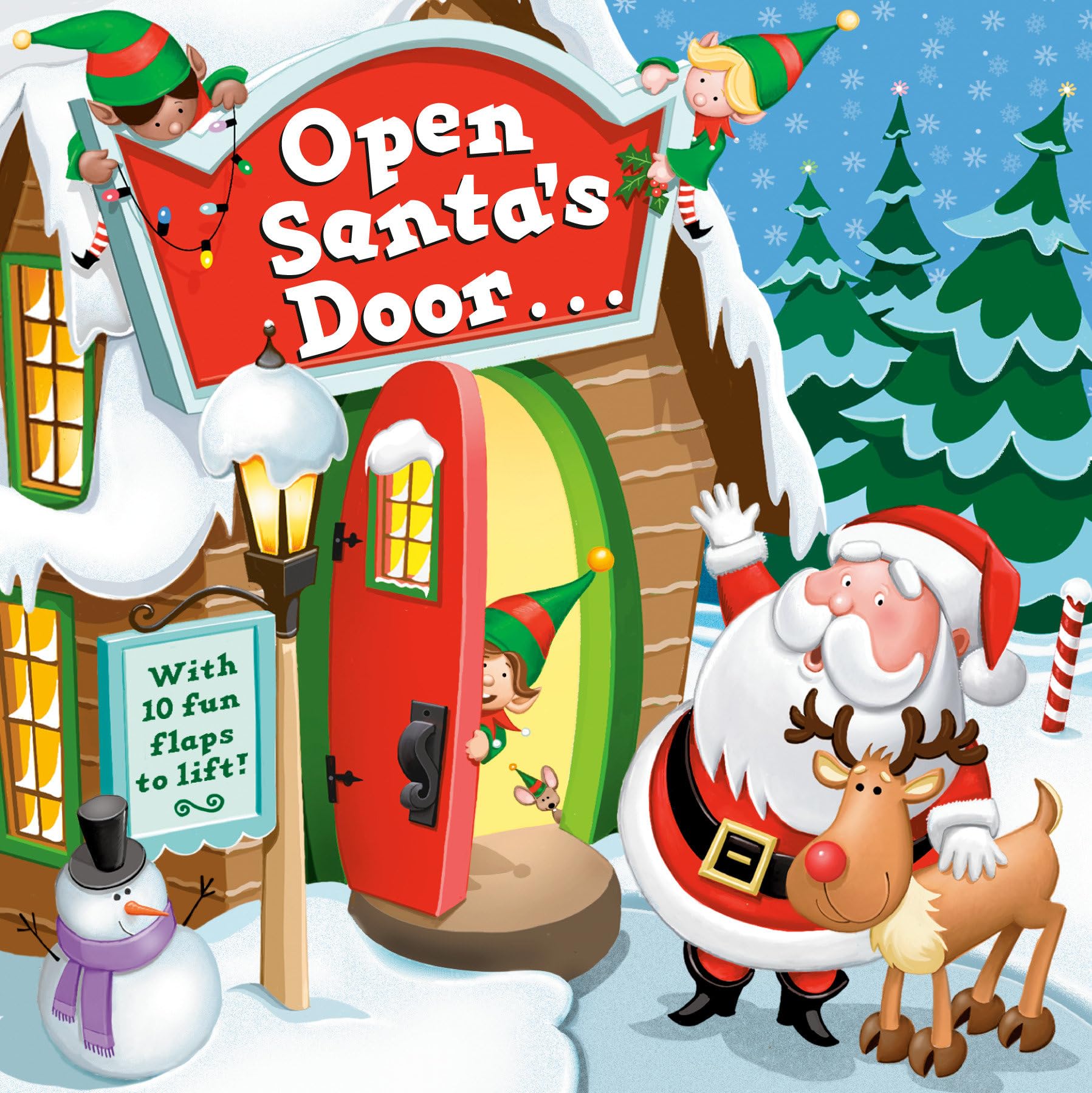 Open Santa's Door: A Christmas Lift-the-Flap Book Parents & Children