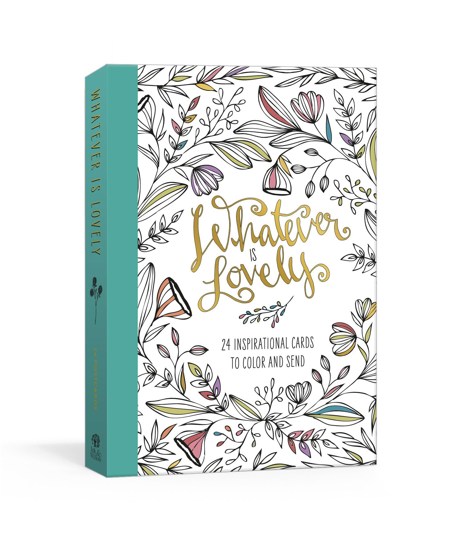 Whatever Is Lovely Postcard Book: Twenty-Four Inspirational Cards to Color and Send: Postcards Hobbies & Crafts