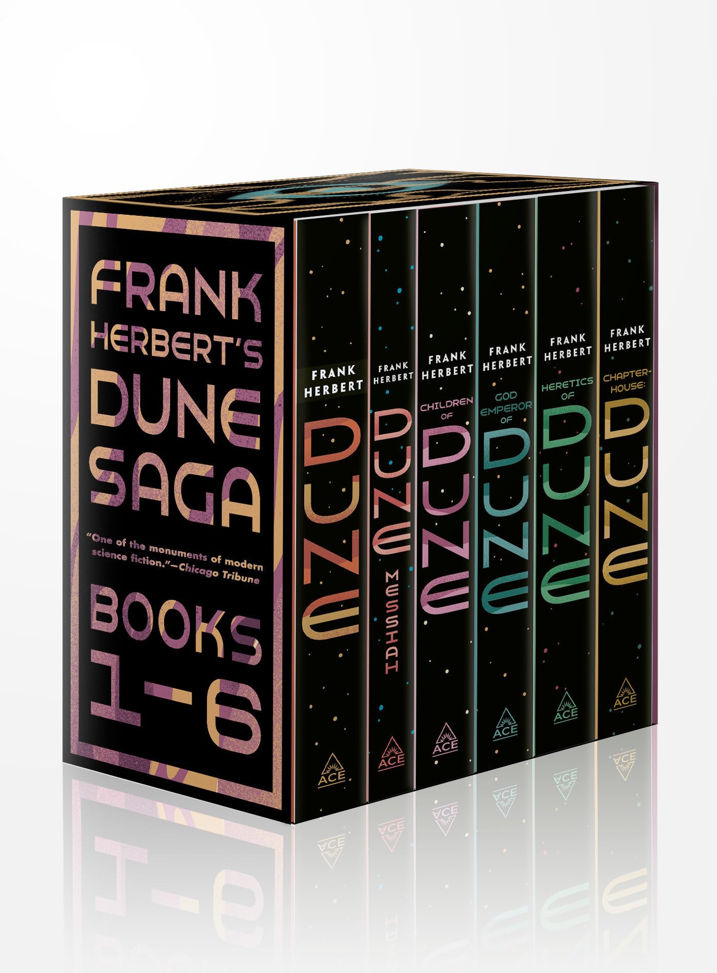 Frank Herbert's Dune Saga 6-Book Boxed Set: Dune, Dune Messiah, Children of Dune, God Emperor of Dune, Heretics of Dune, and Chapterhouse: Dune (Dune, 1-6) Classics