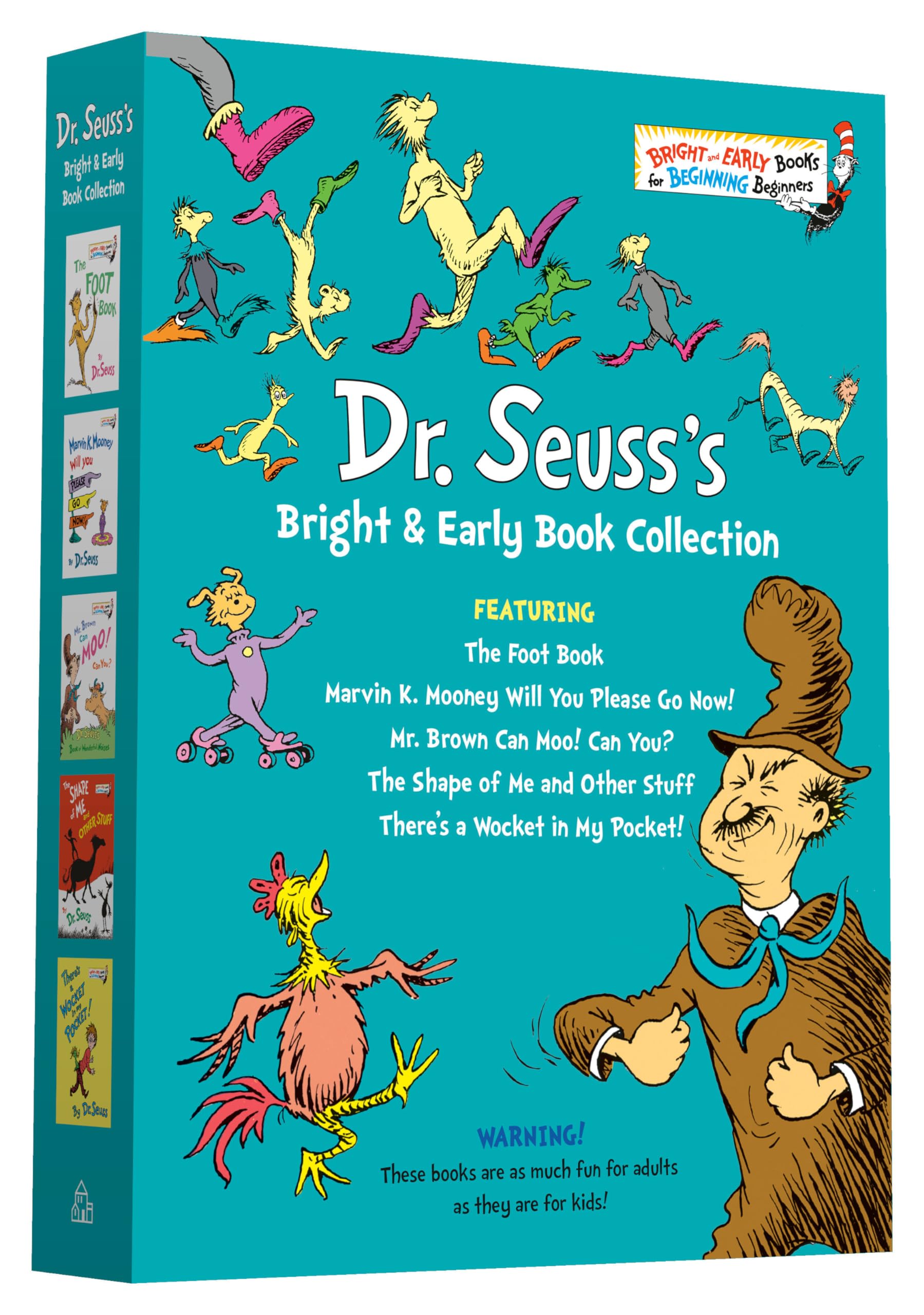 Dr. Seuss Bright & Early Book Boxed Set Collection: The Foot Book; Marvin K. Mooney Will You Please Go Now!; Mr. Brown Can Moo! Can You?, The Shape of ... in My Pocket! (Bright & Early Books(R)) Poetry