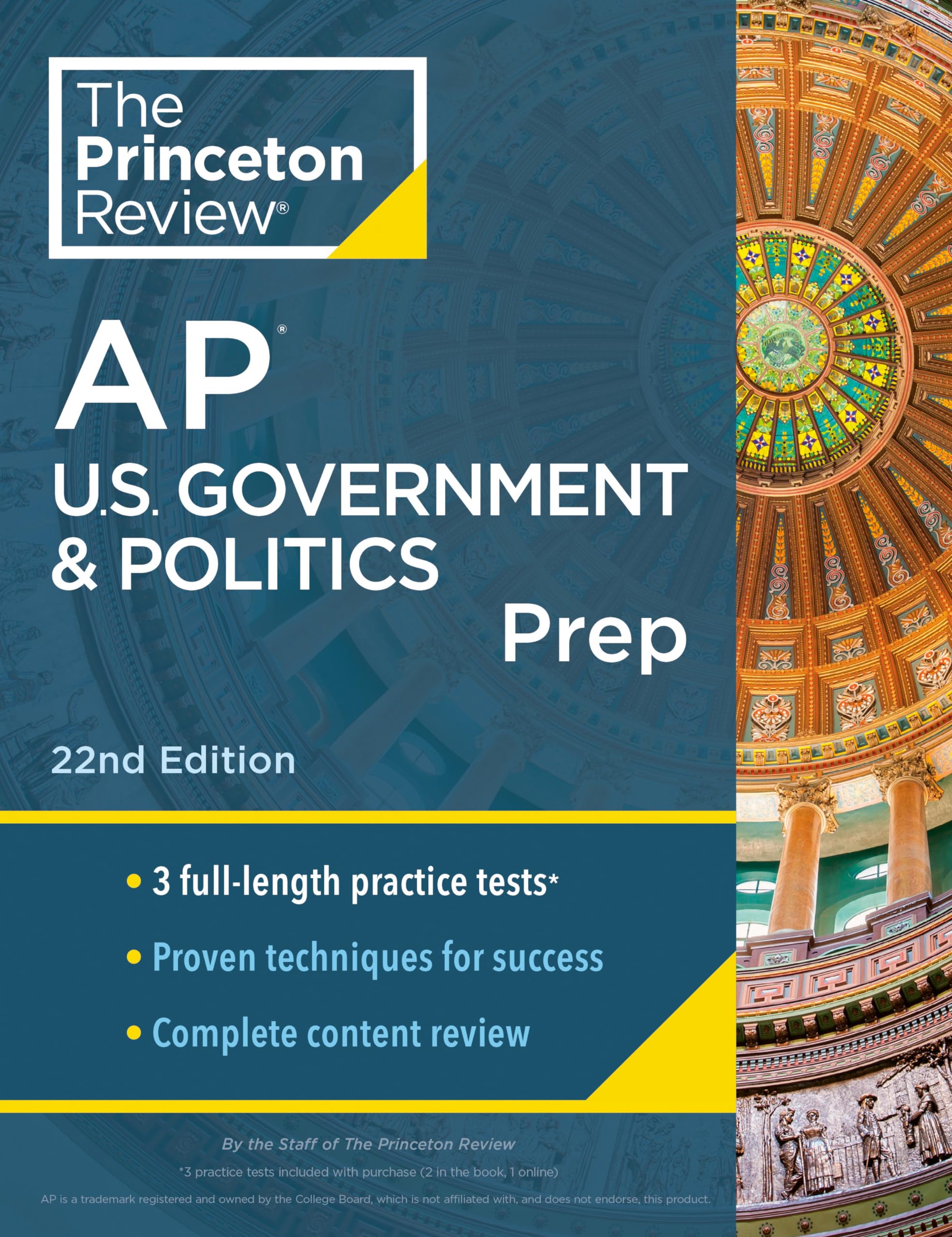Princeton Review AP U.S. Government & Politics Prep, 22nd Edition: 3 Practice Tests + Complete Content Review + Strategies & Techniques book