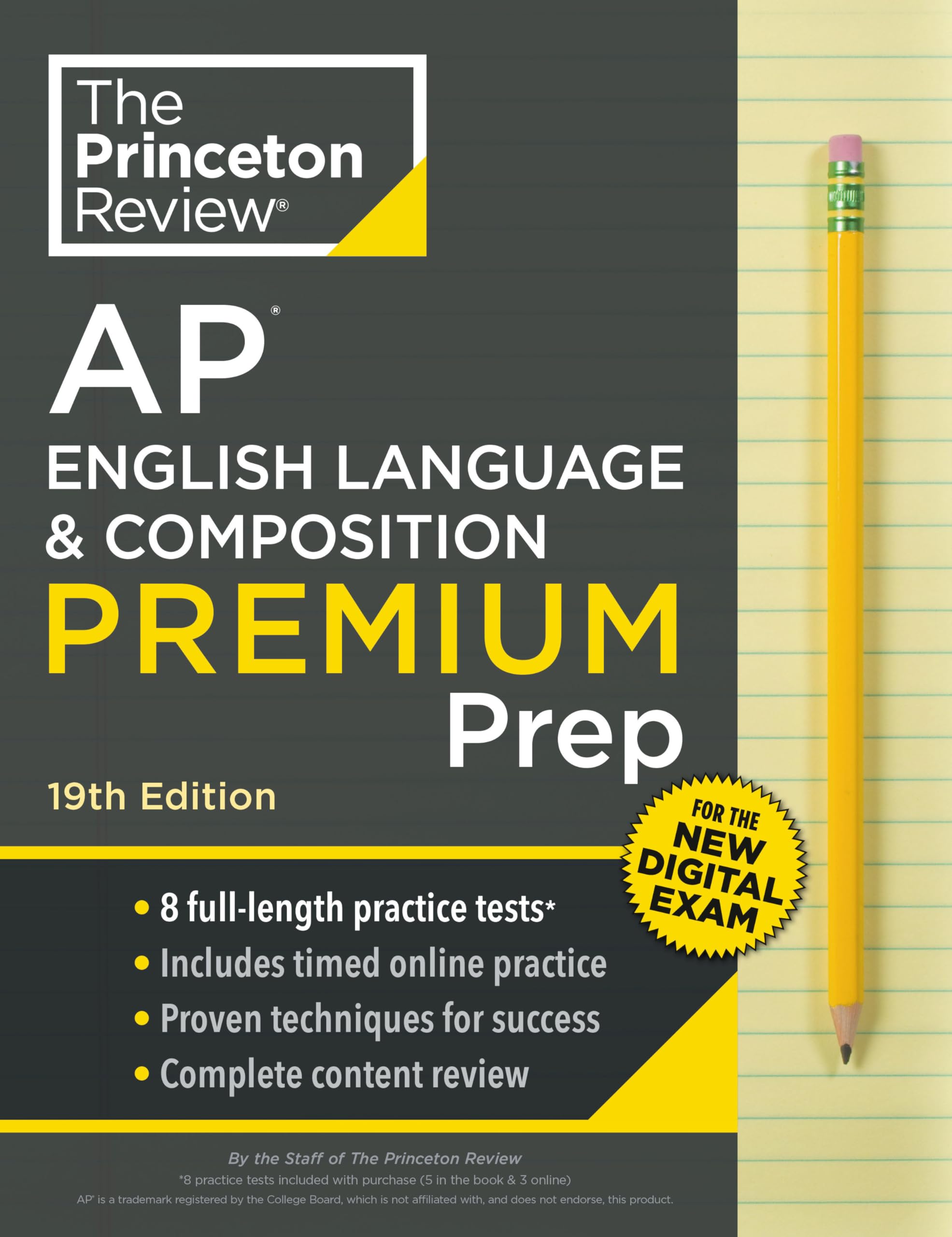 Princeton Review AP English Language & Composition Premium Prep, 19th Edition: 8 Practice Tests + Digital Practice Online + Content Review book