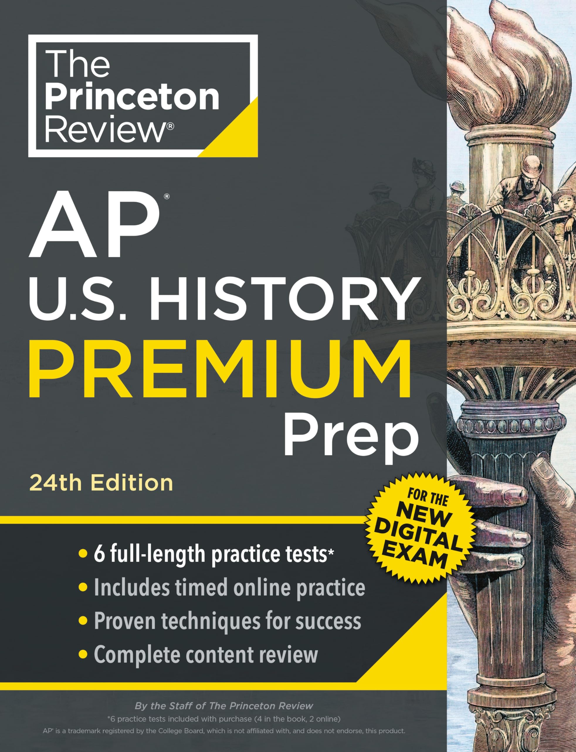 Princeton Review AP U.S. History Premium Prep, 24th Edition: 6 Practice Tests + Digital Practice Online + Content Review (College Test Preparation) Learning & Reference