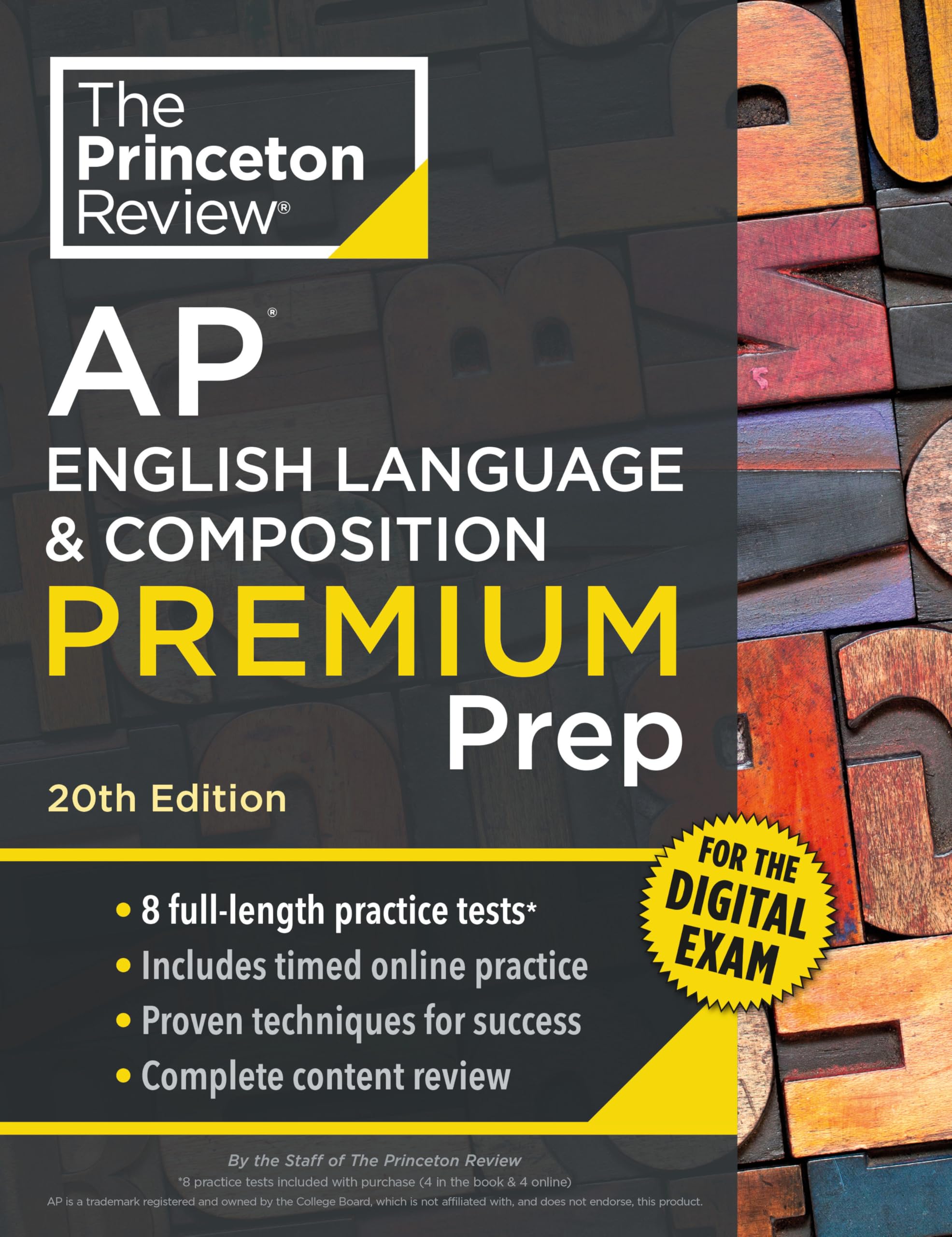 Princeton Review AP English Language & Composition Premium Prep, 20th Edition: 8 Practice Tests + Digital Practice Online + Content Review Media & Communication