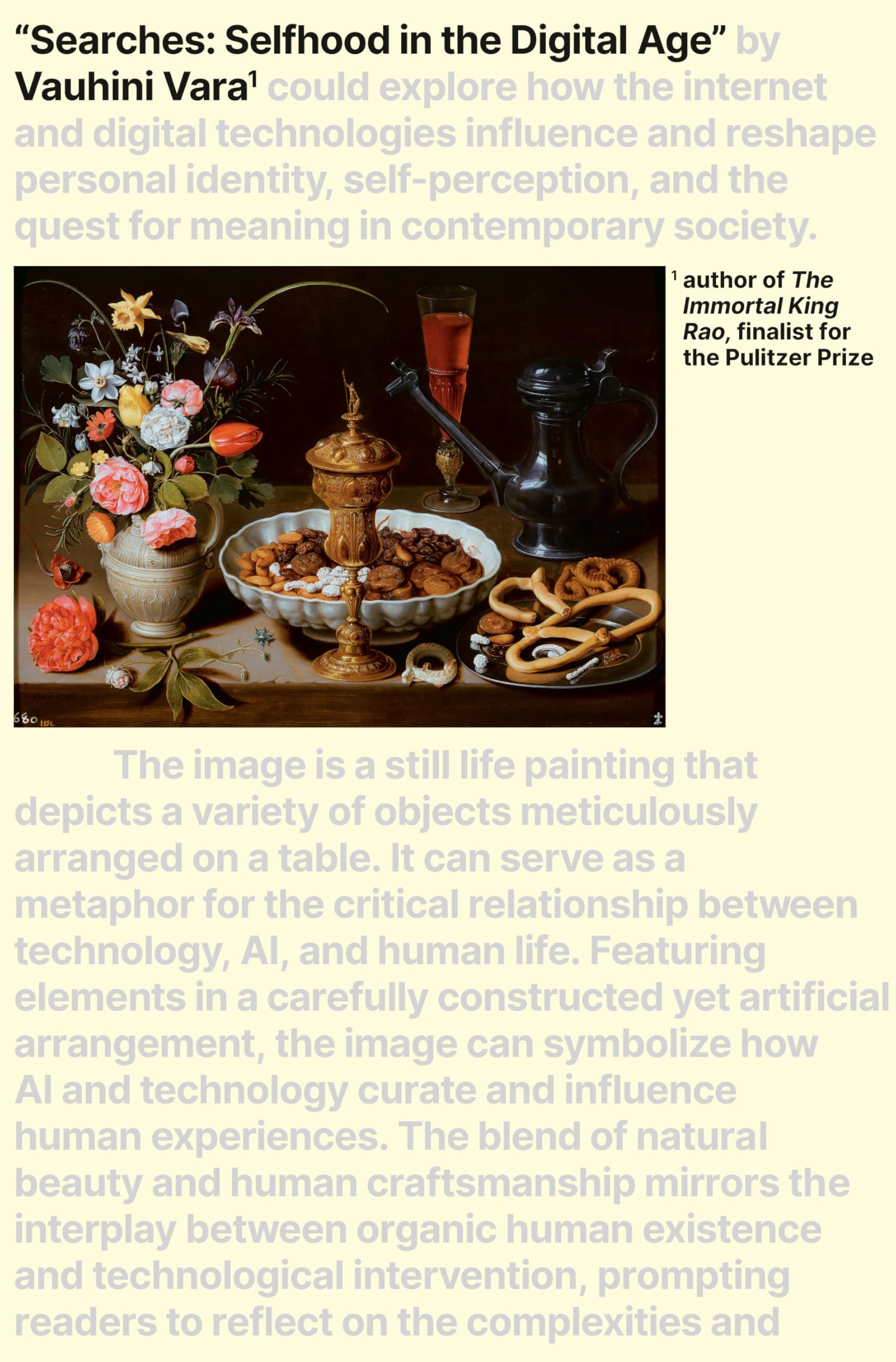 Searches: Selfhood in the Digital Age Contemporary literature