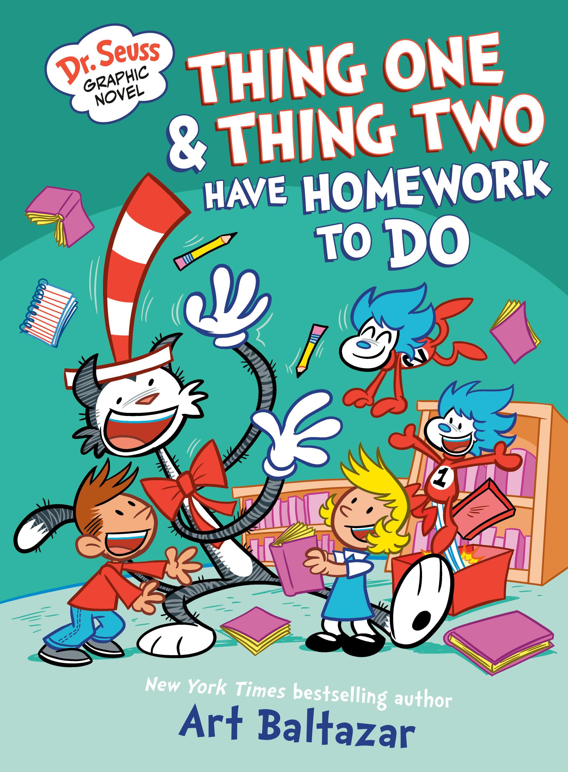 Dr. Seuss Graphic Novel: Thing One and Thing Two Have Homework to Do: A Cat in the Hat Story Manga