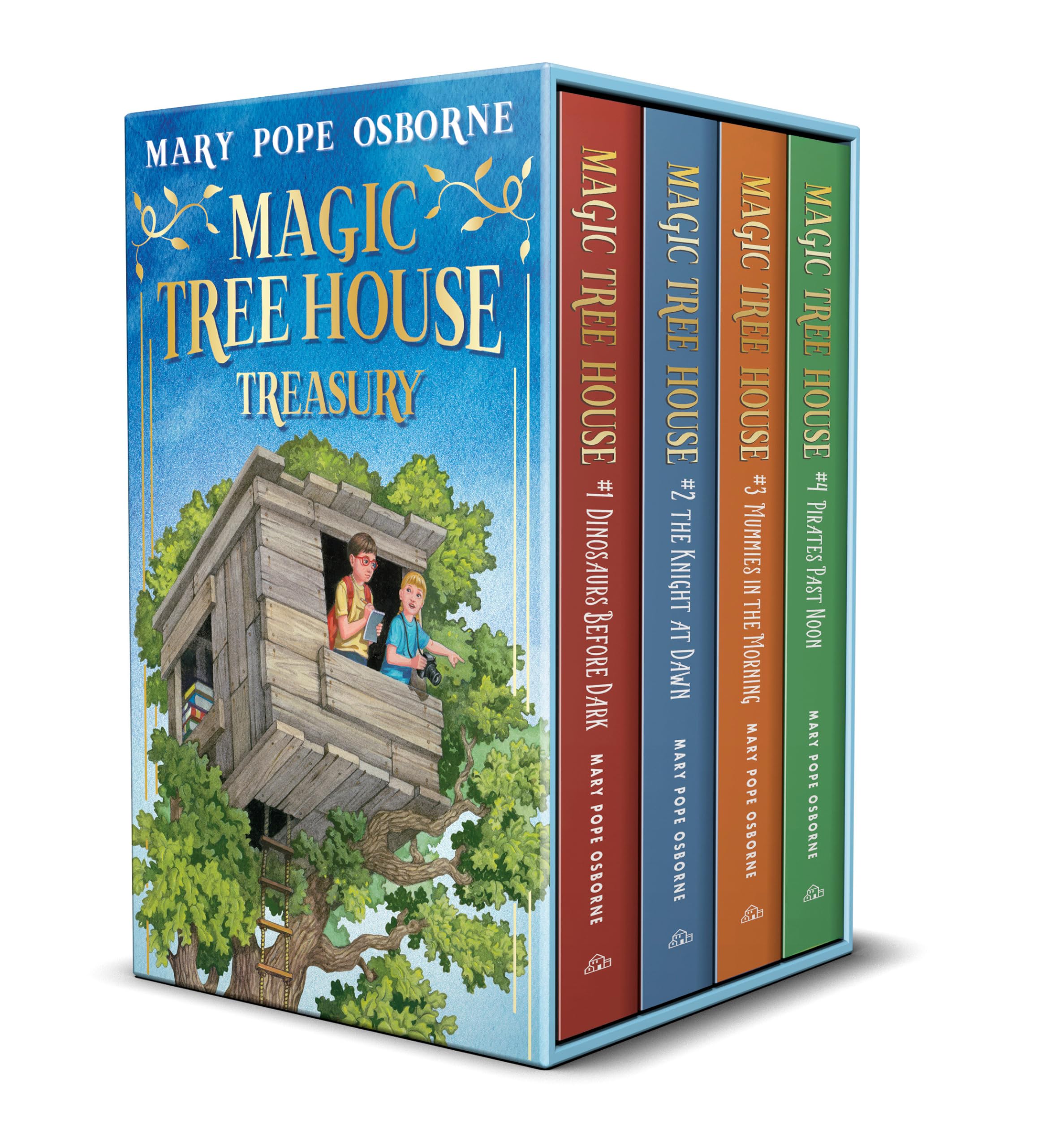 Magic Tree House 1-4 Treasury Boxed Set: Dinosaurs Before Dark / the Knight at Dawn / Mummies in the Morning / Pirates Past Noon Novels & Short Stories
