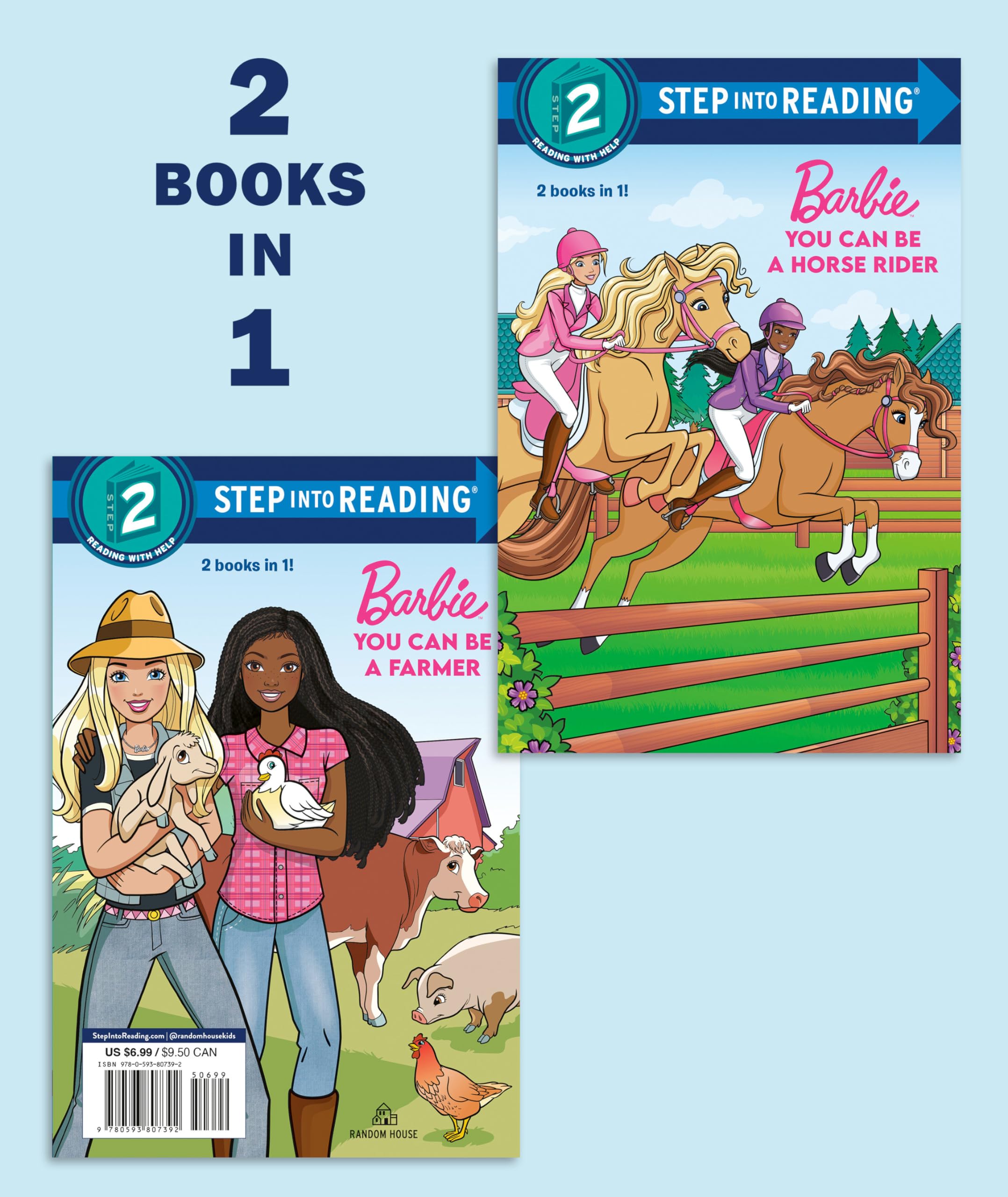 Barbie You Can Be a Horse Rider / Barbie You Can Be a Farmer: 2 Books in 1 (Barbie: Step into Reading, Level 2) Non-fiction