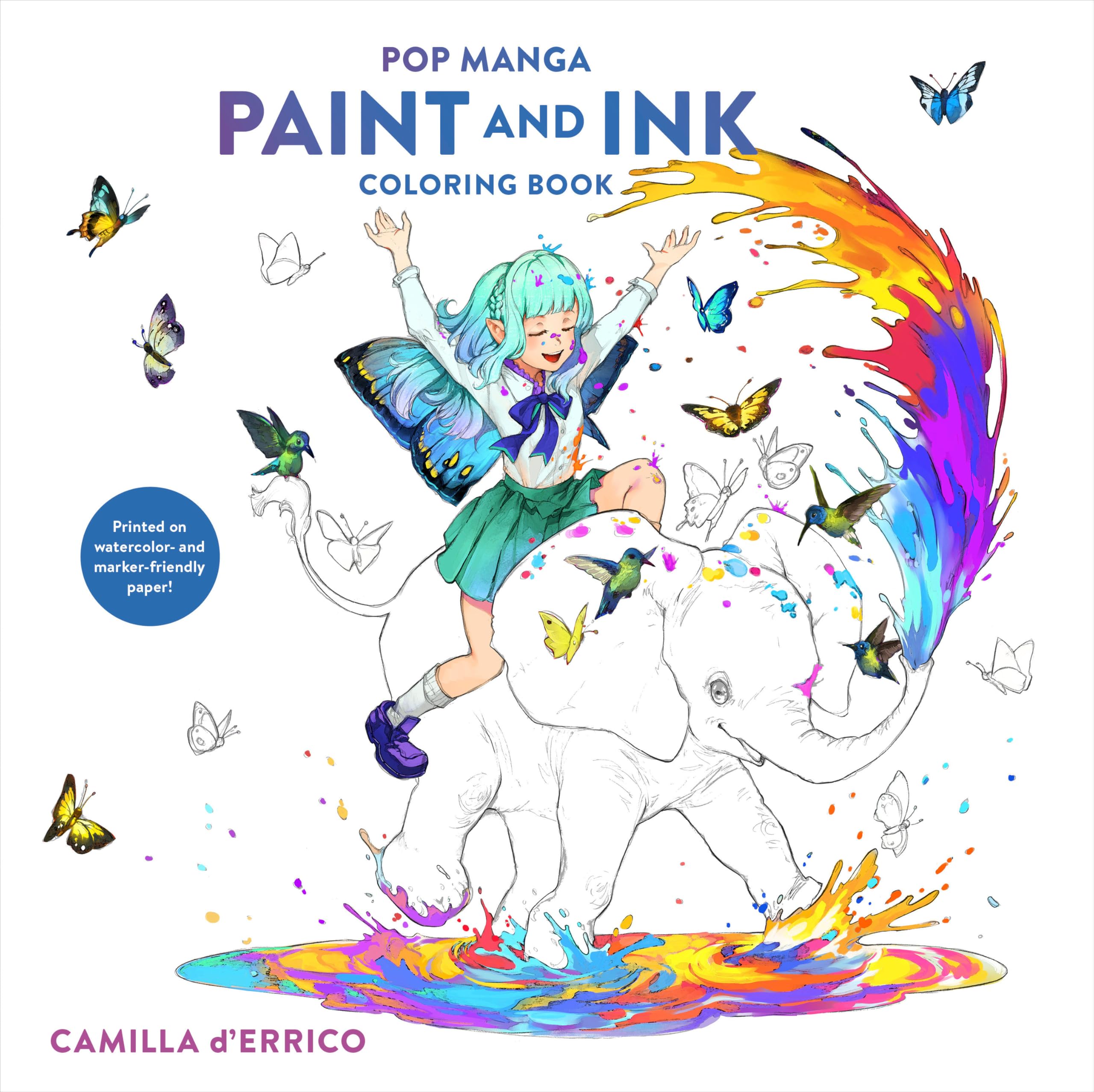 Pop Manga Paint and Ink Coloring Book Manga
