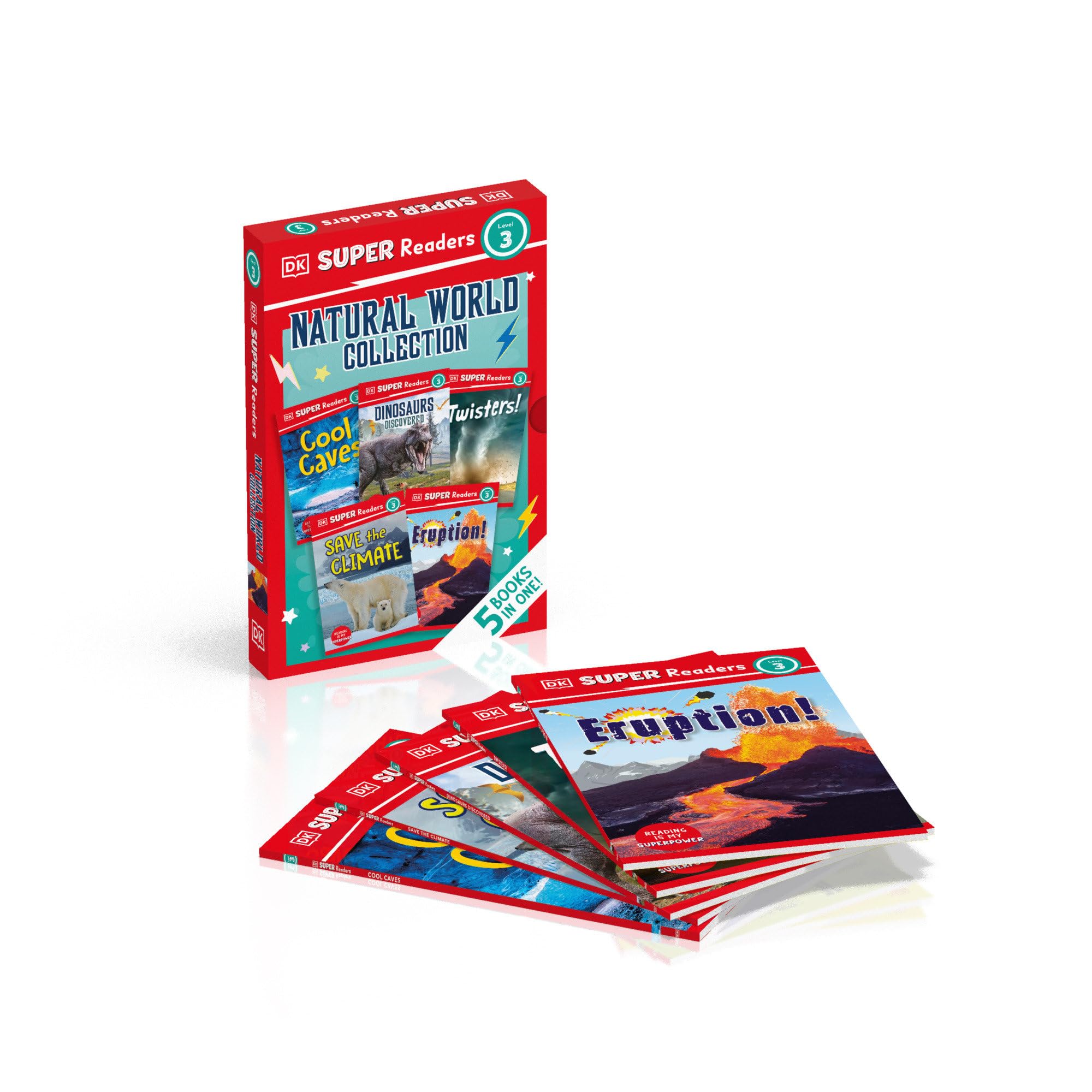 DK Super Readers Level 3 box set: Twisters! / Save the Climate / Eruption! / Dinosaurs Discovered / Cool Caves Novels & Short Stories