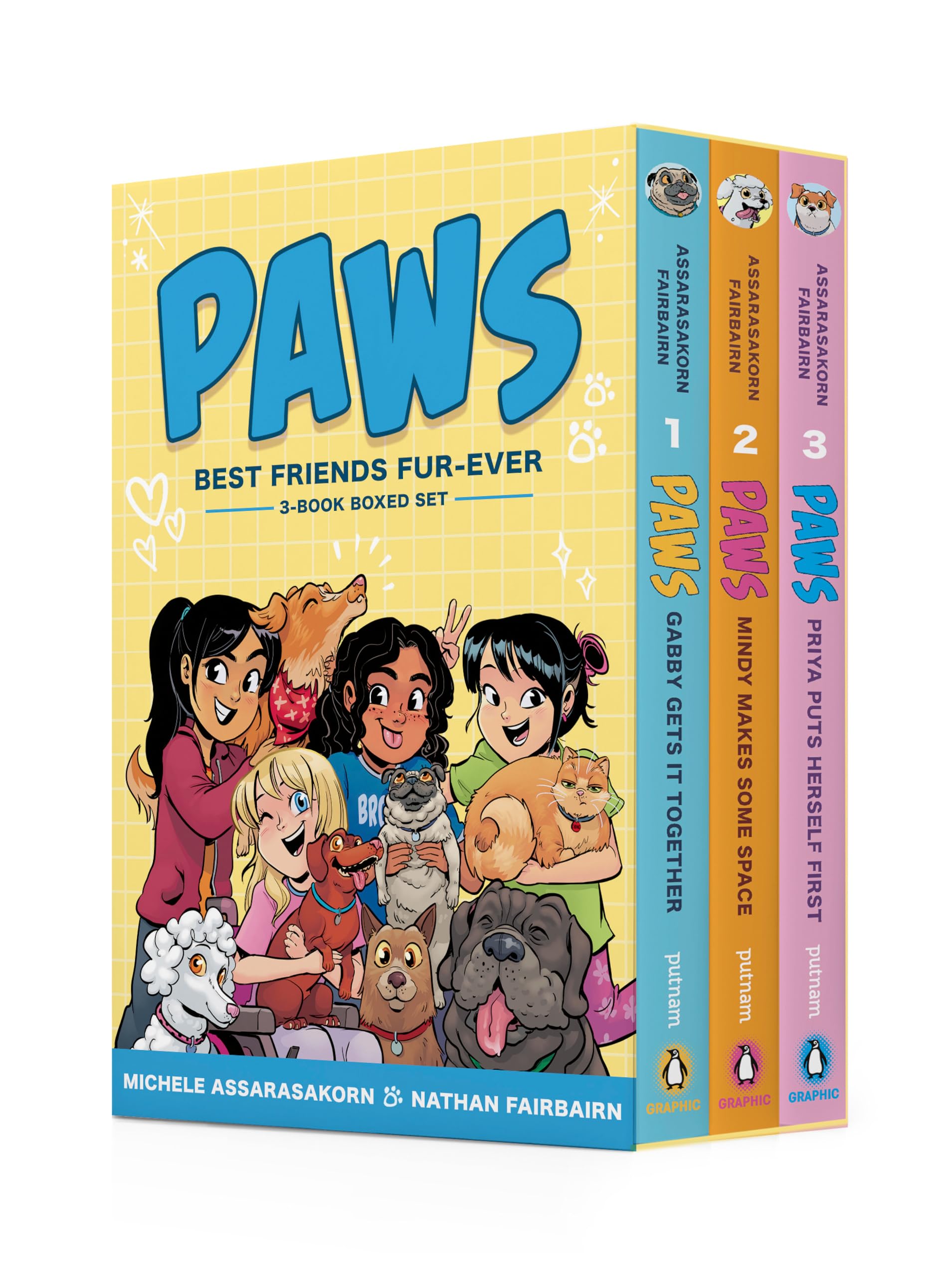 PAWS: Best Friends Fur-Ever Boxed Set (Books 1-3): Gabby Gets It Together, Mindy Makes Some Space, Priya Puts Herself First (A Graphic Novel Boxed Set) Manga