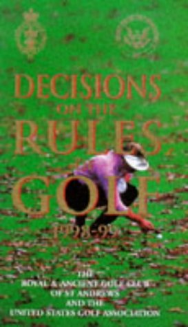 Decisions on the Rules of Golf 1998-99 book