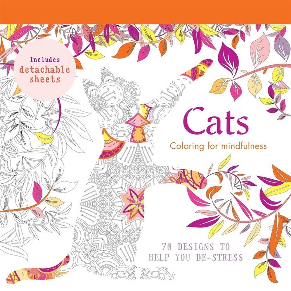 Cats: 70 Designs to Help You De-Stress (Coloring for Mindfulness) Film, Art & Culture