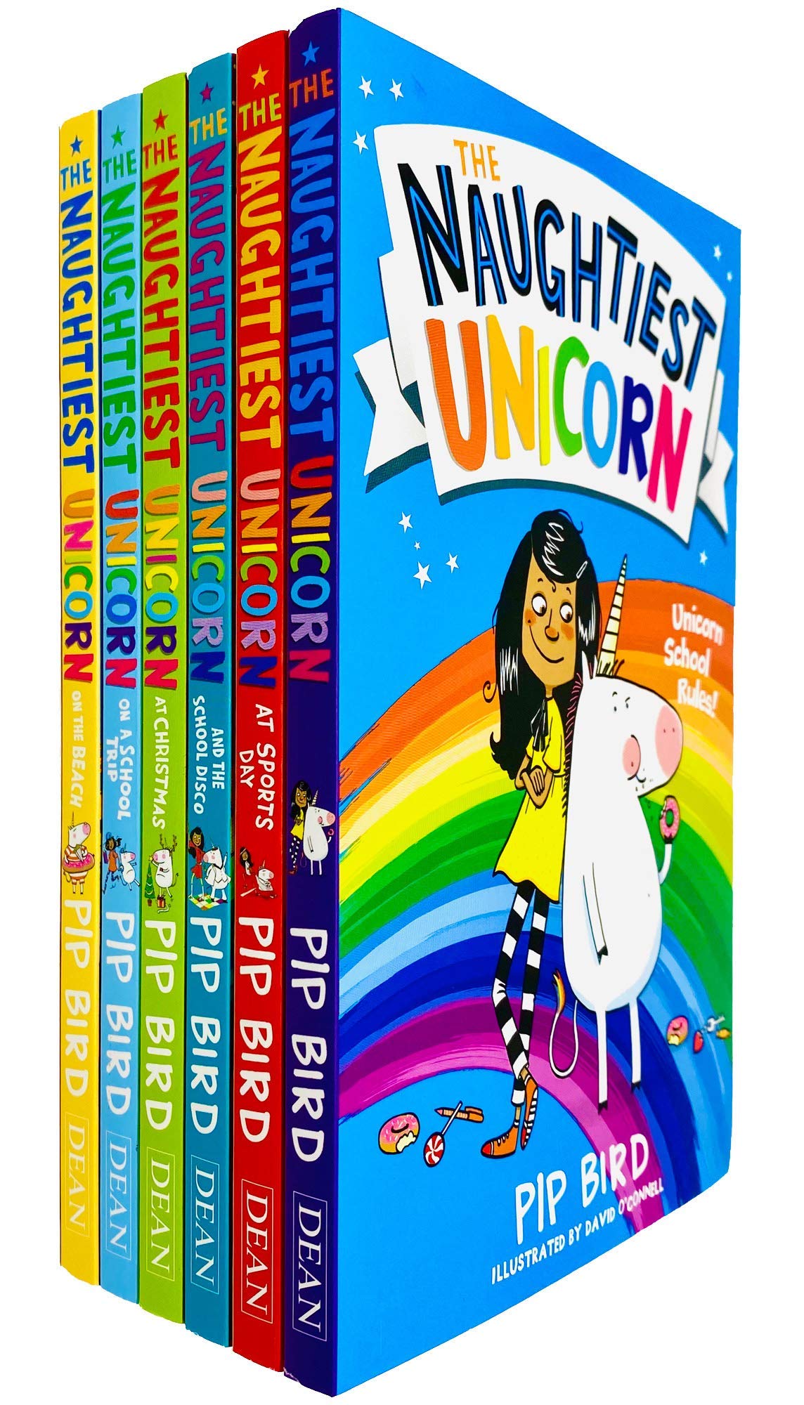 The Naughtiest Unicorn Series 6 Books Collection Set by Pip Bird (Naughtiest Unicorn, Sports Day, School Disco, Christmas, School Trip & On The Beach) Non-fiction
