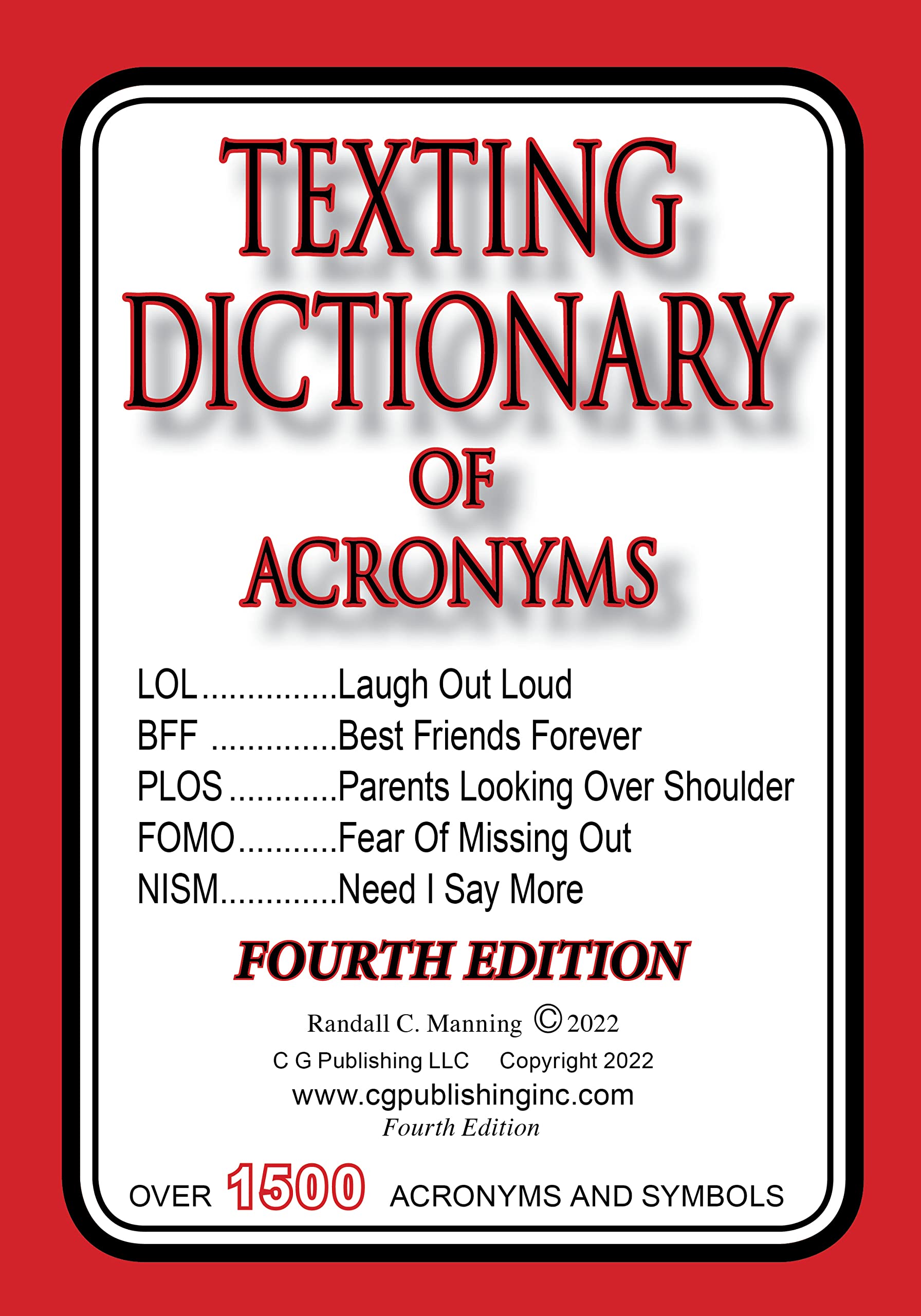 Texting Dictionary of Acronyms (C G Publishing) book