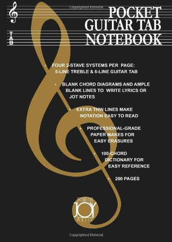 Pocket Guitar Tab Notebook Arts & Music Books