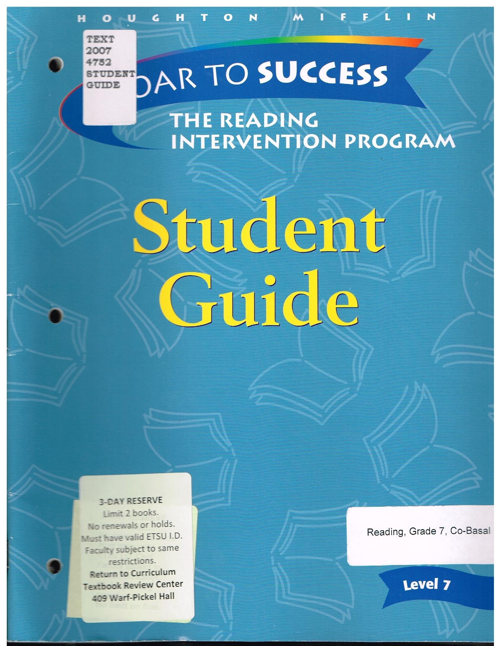 Soar to Success Student Guide Level 7: Houghton Mifflin Soar to Success Education