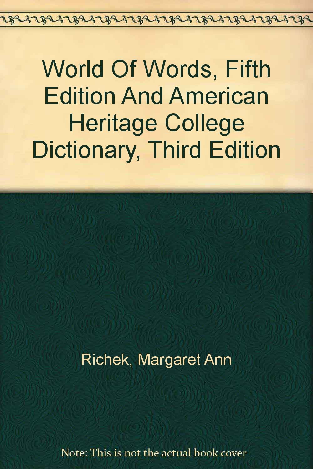 The World of Words: Vocabulary for College Students Learning & Reference
