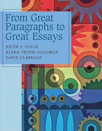 From Great Paragraphs to Great Essays Foreign Languages ​​& Dictionaries