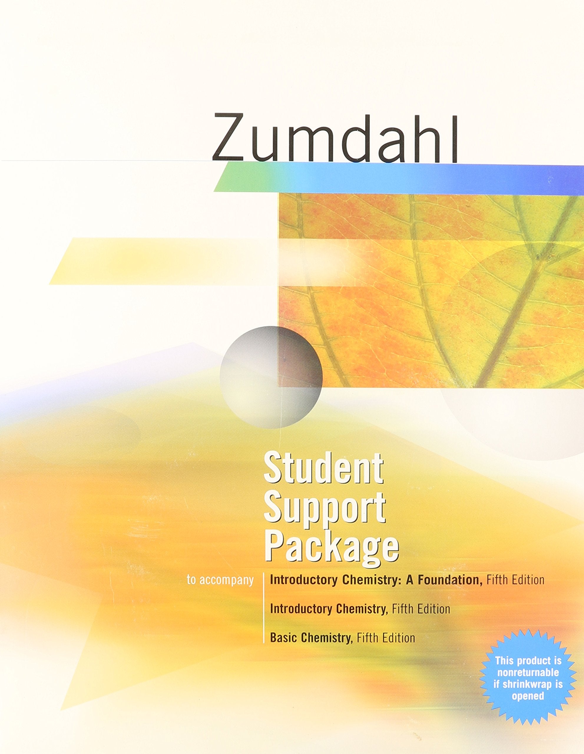 Zumdahl's Introductory Chemistry Student Support Package: A Foundation, Media Update book