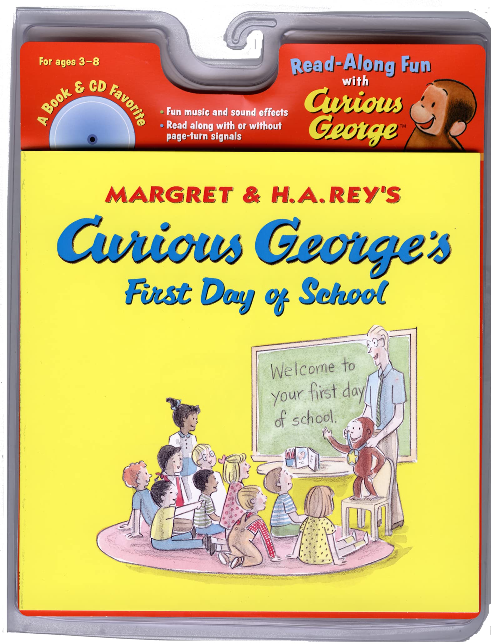 Curious George's First Day of School Book & CD Parents & Children