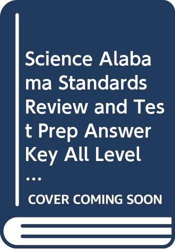 Science Alabama Standards Review and Test Prep Answer Key All Levels Grades 6-8 Books