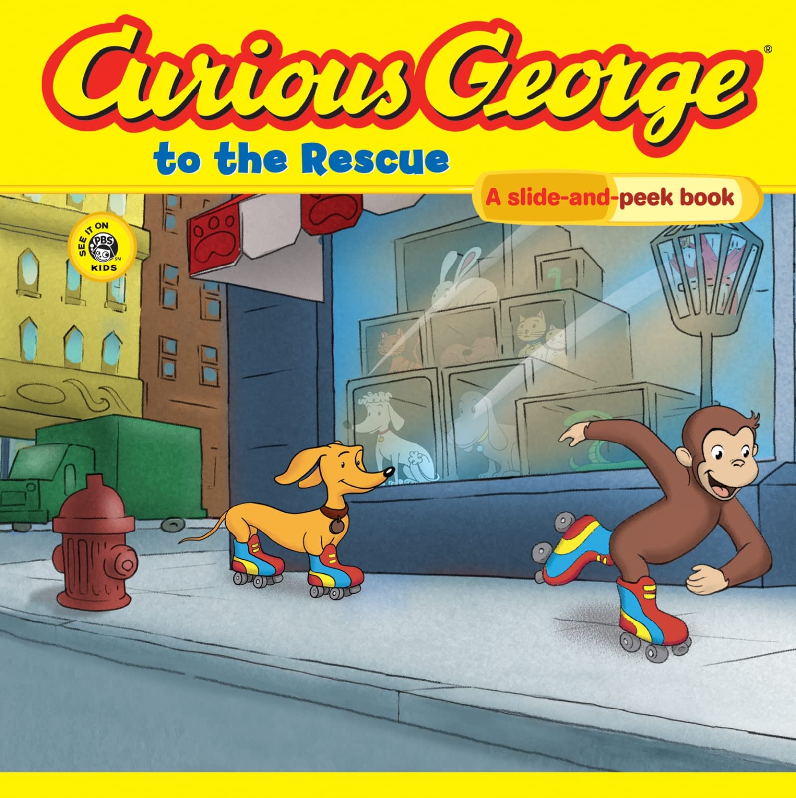 Curious George to the Rescue: A Slide and Peek Book Non-fiction