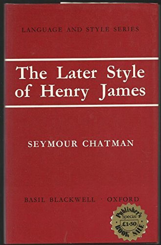 Later Style of Henry James book
