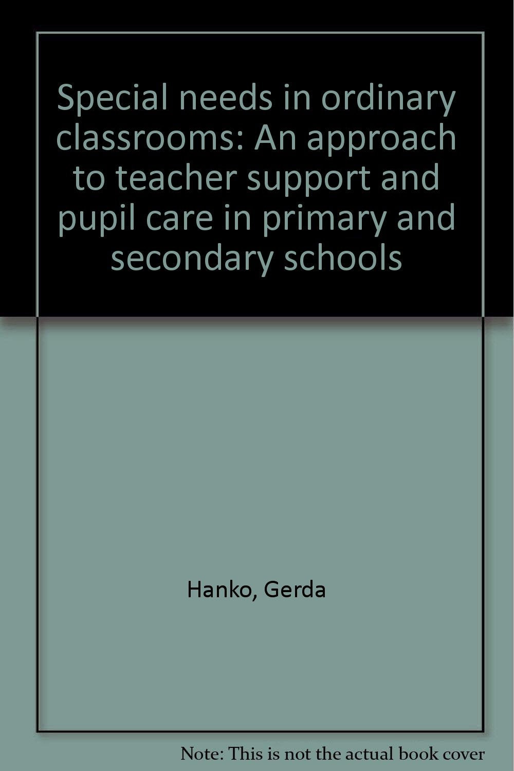 Special needs in ordinary classrooms: An approach to teacher support and pupil care in primary and secondary schools Books