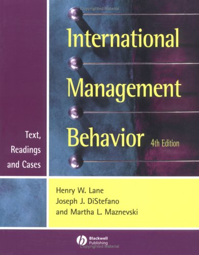 International Management Behavior: Text, Readings and Cases (Blackwell Business S.) Business, Finance & Career