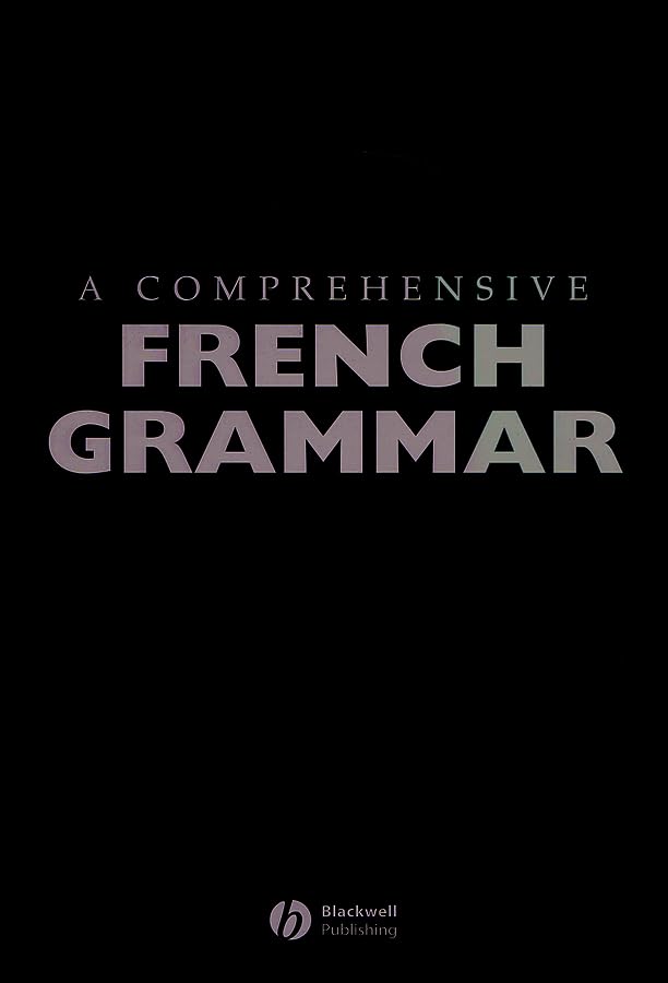 A Comprehensive French Grammar book