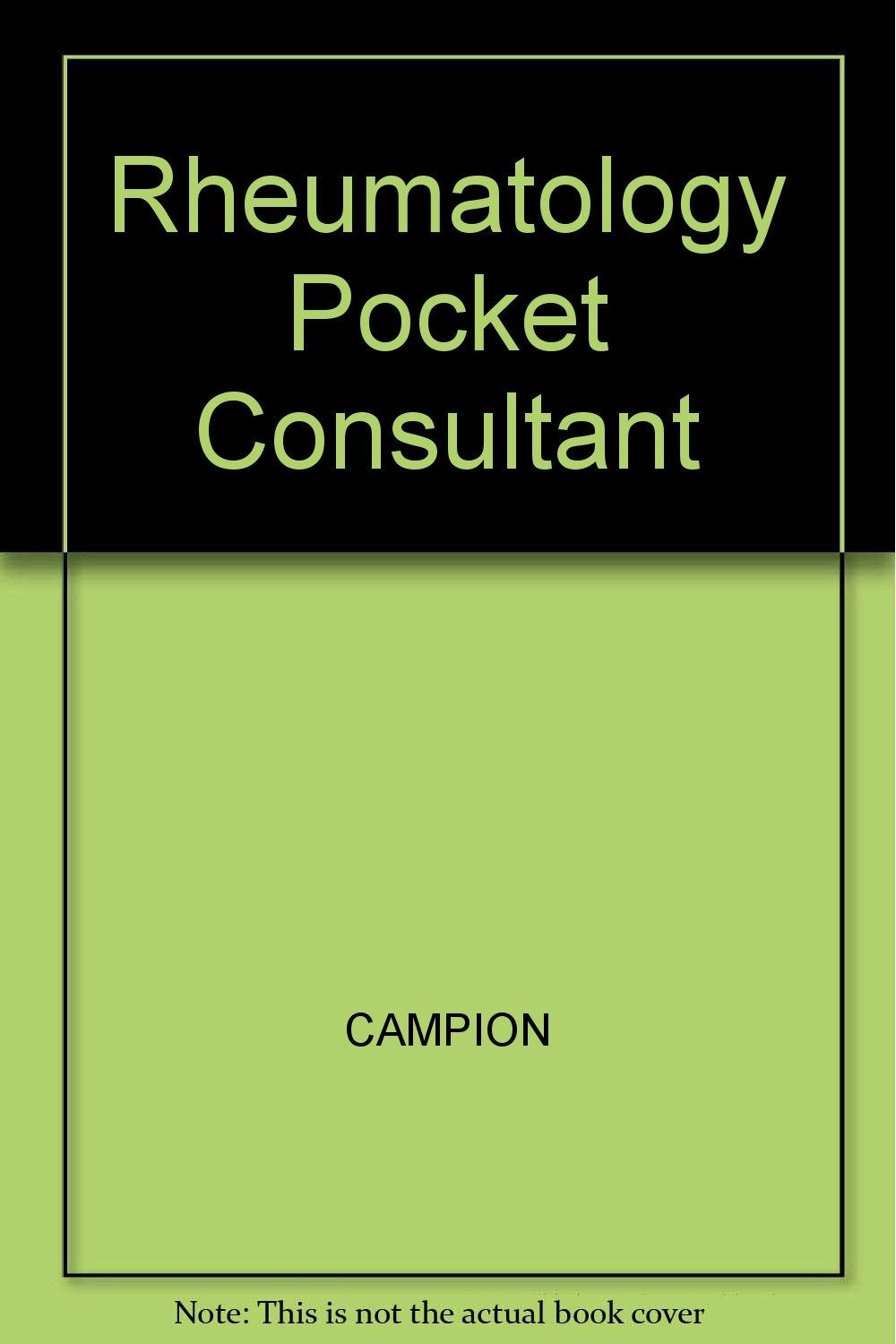 Rheumatology Pocket Consultant book