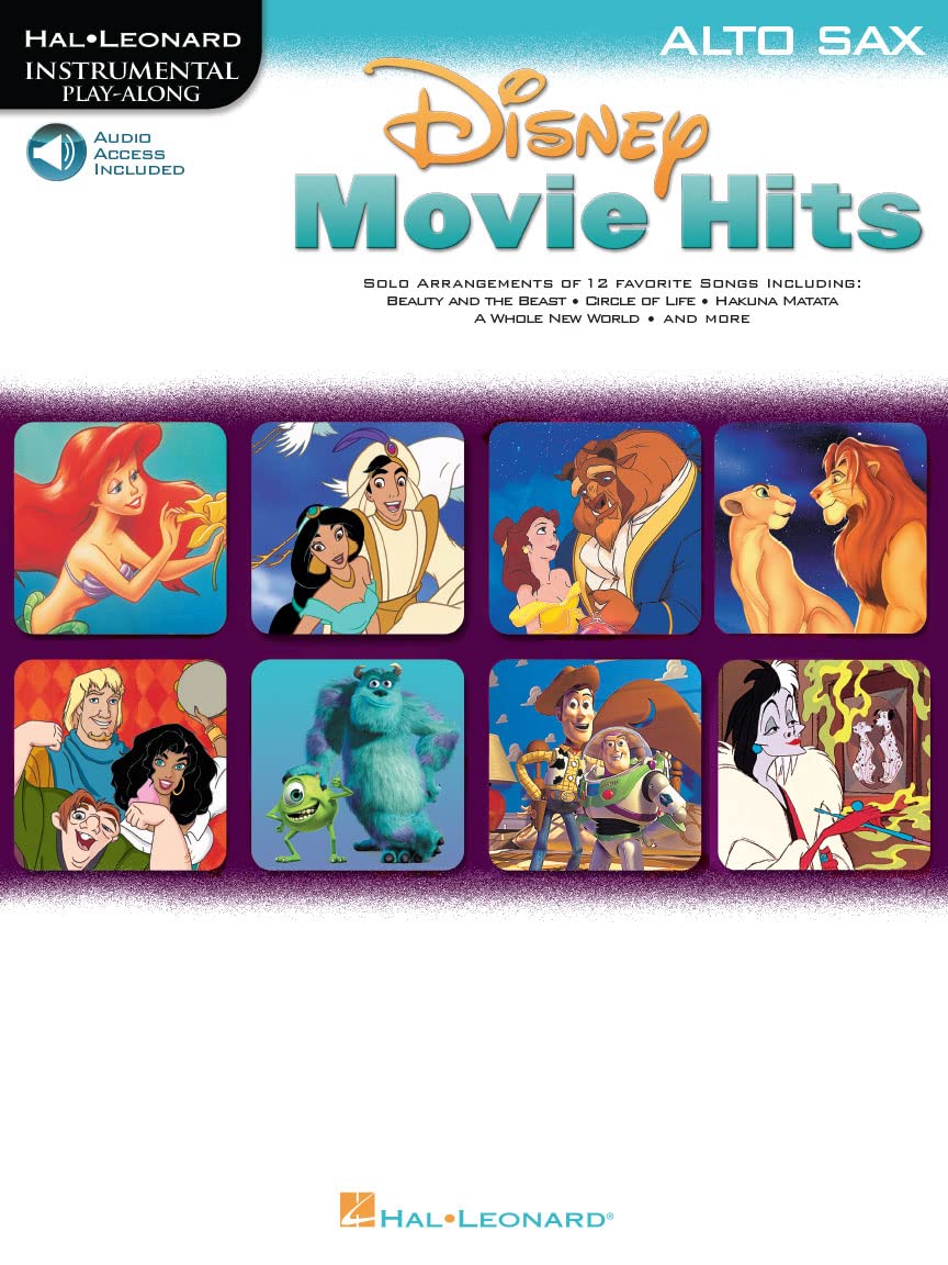 Disney Movie Hits: Alto Sax: Instrumental Play-Along Sheet Music