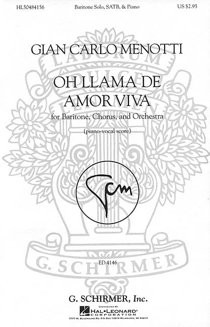 Oh Llama De Amor Viva: Ssaattbb Chorus and Piano book