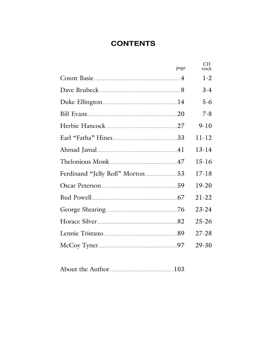 Jazz Piano Pf (Book & CD): An In-depth Look At The Styles Of The Masters : Lessons, Music, Historical Analysis, Rare Photos Social Sciences