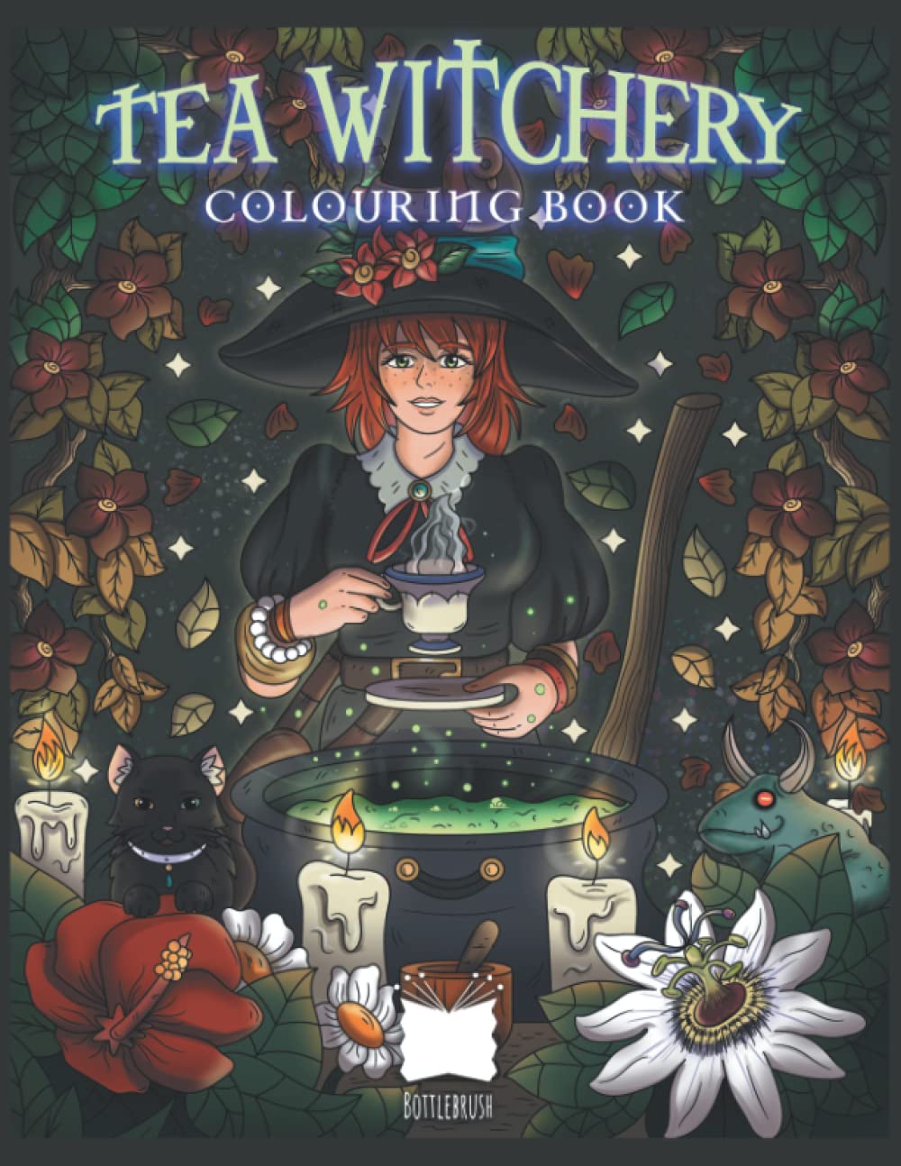 Tea Witchery Colouring Book: Modern Witch, Fun Illustrations by Bottlebrush Publishing Manga