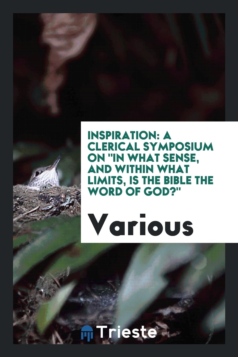 Inspiration: A Clerical Symposium on in What Sense, and Within What Limits, Is the Bible the Word of God? Politics & History