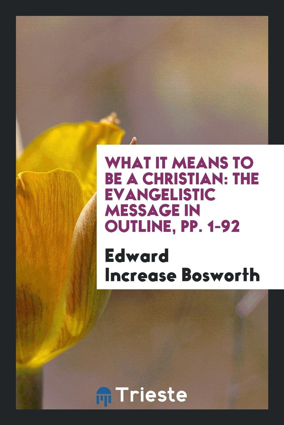 What It Means to Be a Christian: The Evangelistic Message in Outline Self-help