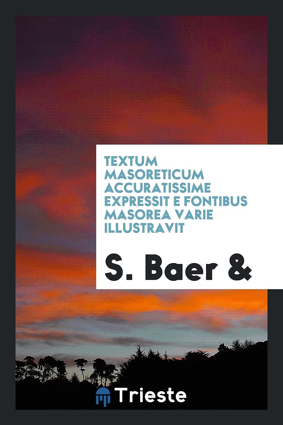 Textum Masoreticum Accuratissime Expressit E Fontibus Masorea Varie Illustravit Books