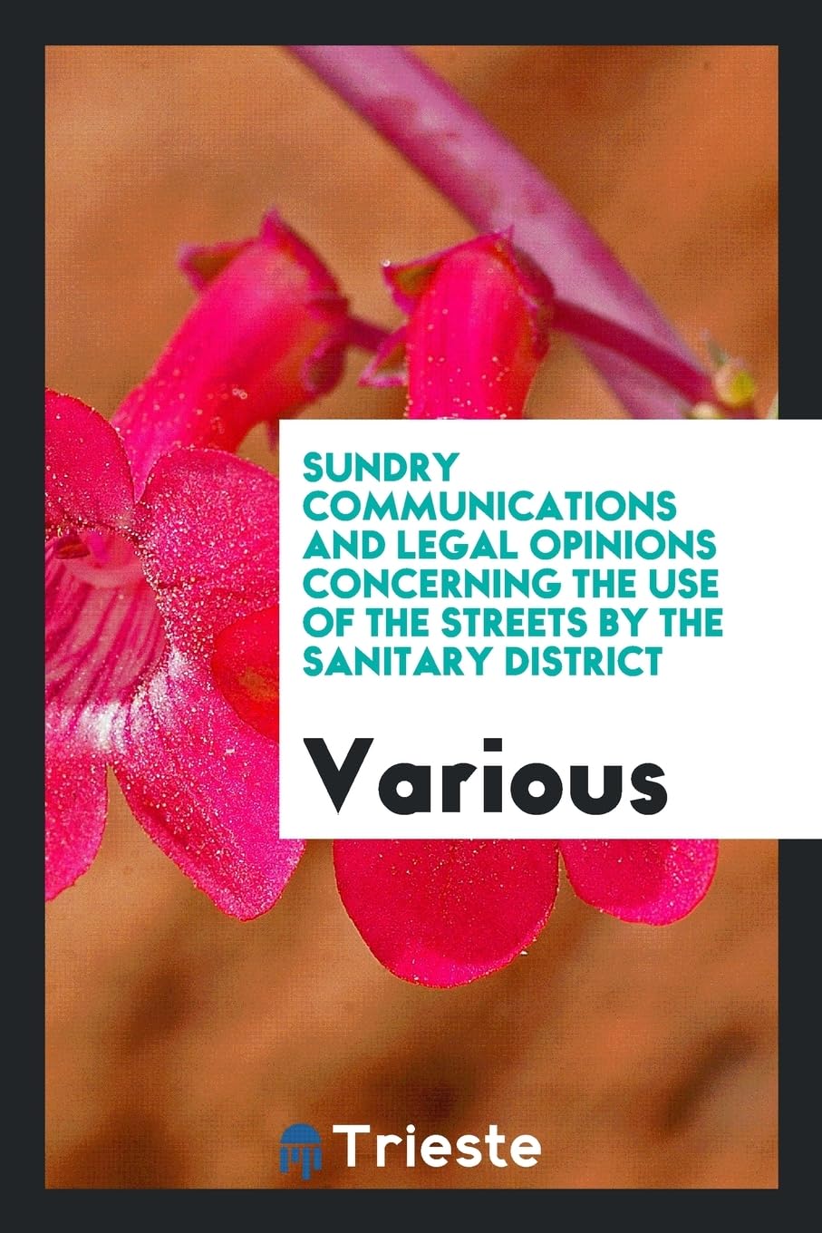 Sundry Communications and Legal Opinions Concerning the Use of the Streets by the Sanitary District Books