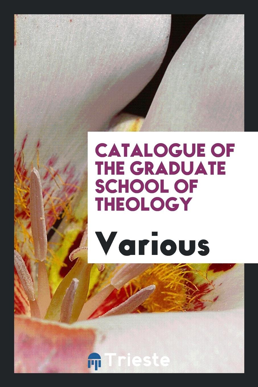 Catalogue of the Graduate School of Theology Learning & Reference