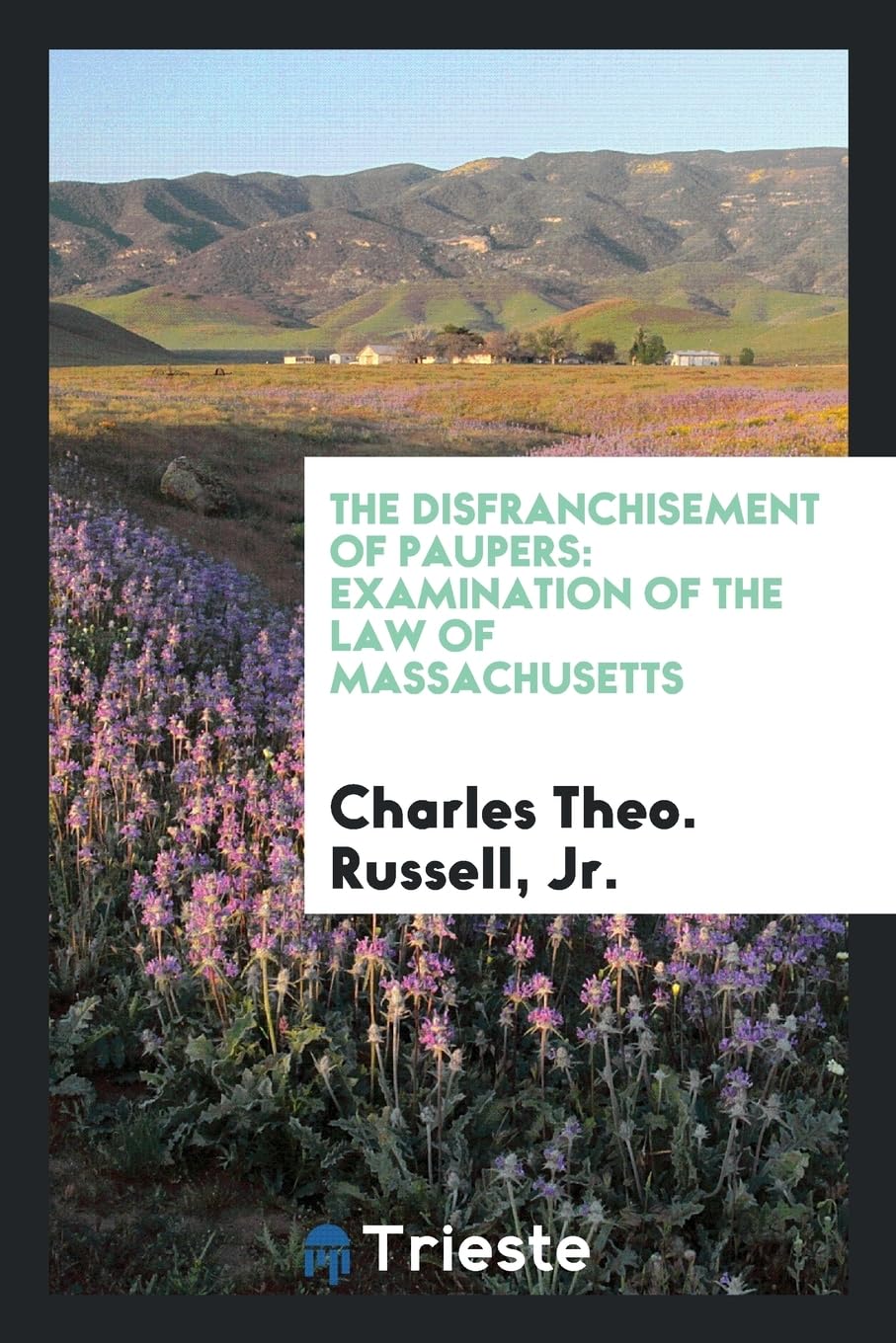 The Disfranchisement of Paupers: Examination of the Law of Massachusetts Books
