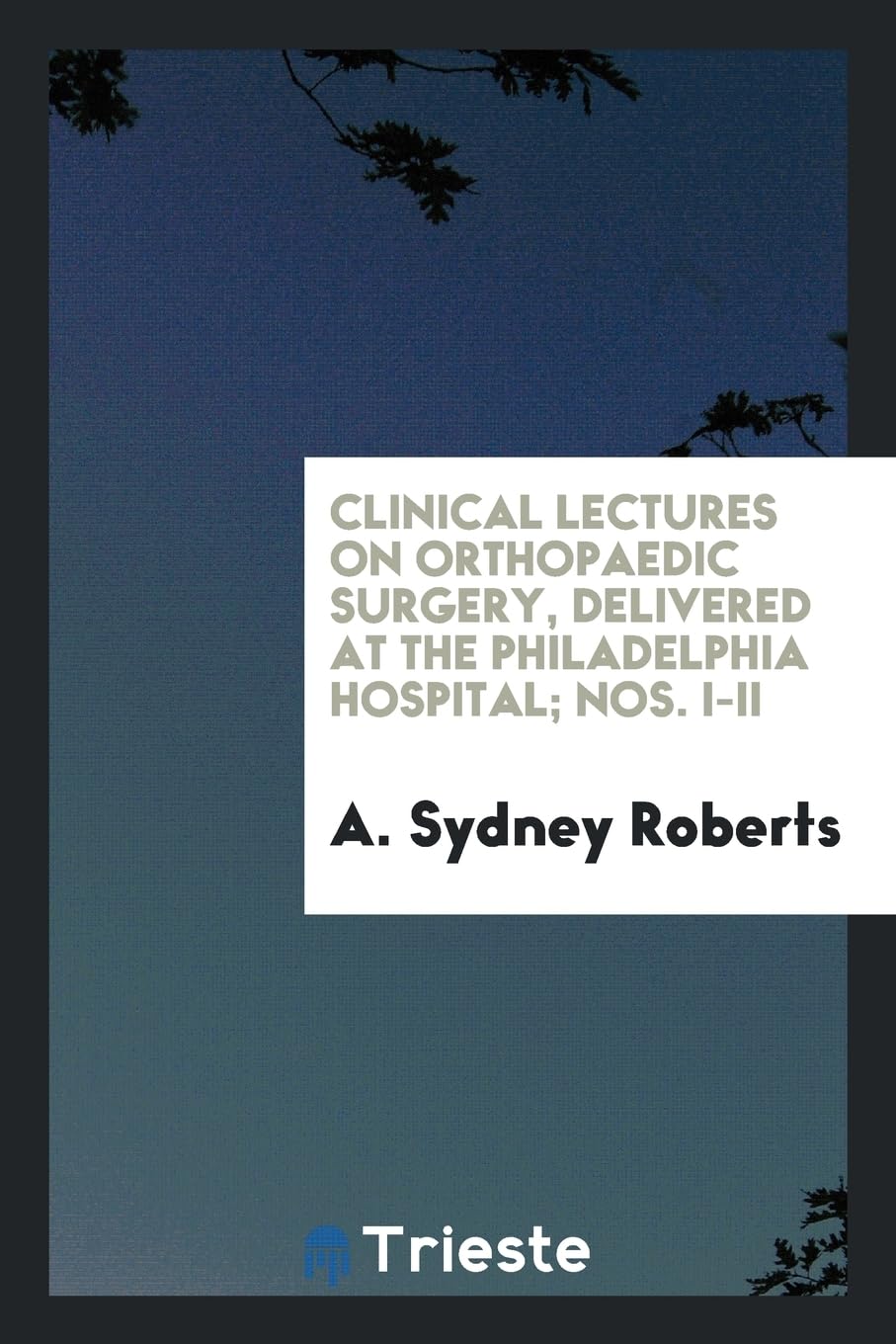 Clinical Lectures on Orthopaedic Surgery, Delivered at the Philadelphia Hospital; Nos. I-II Politics & History