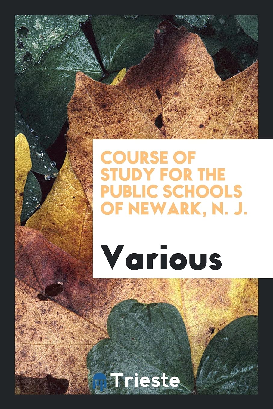 Course of Study for the Public Schools of Newark, N. J. Politics & History