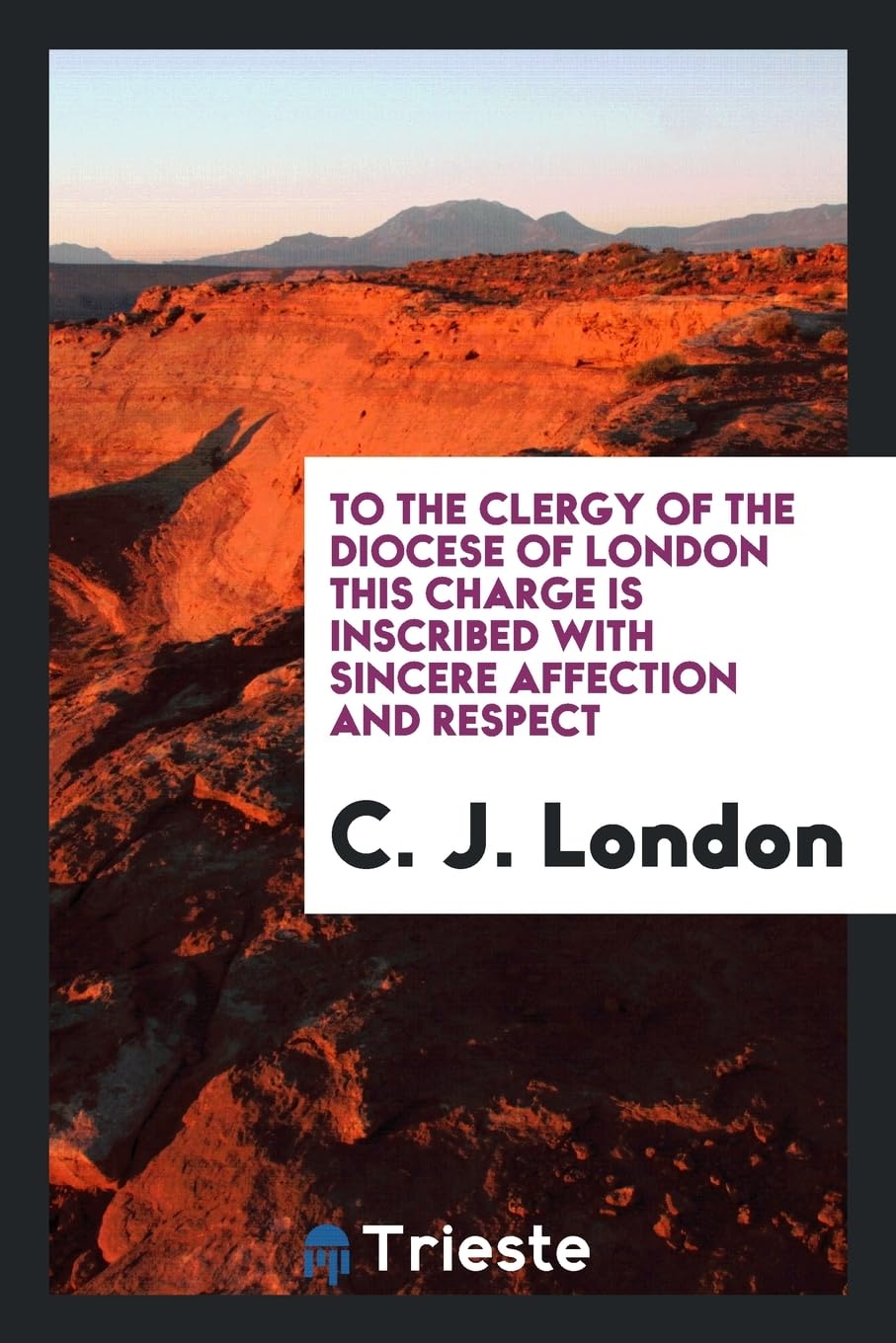 To the Clergy of the Diocese of London This Charge Is Inscribed with Sincere Affection and Respect Books