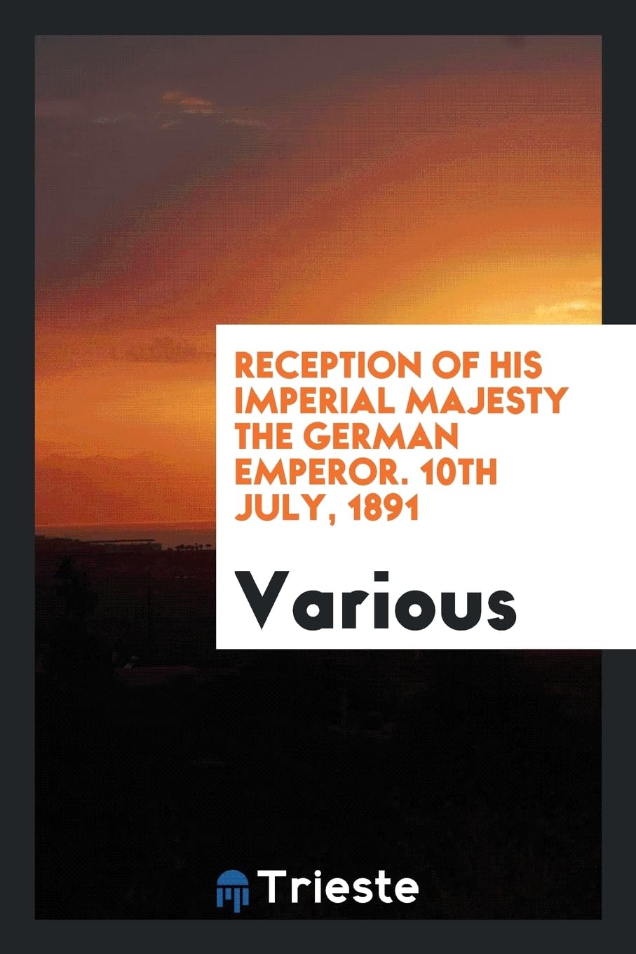 Reception of His Imperial Majesty the German Emperor. 10th July, 1891 Politics & History