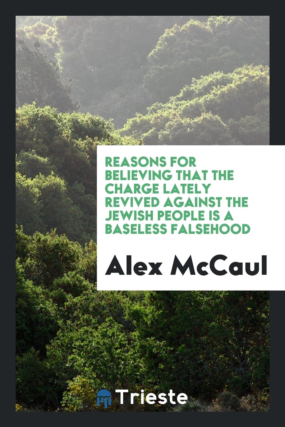 Reasons for Believing That the Charge Lately Revived Against the Jewish People Is a Baseless Falsehood Books