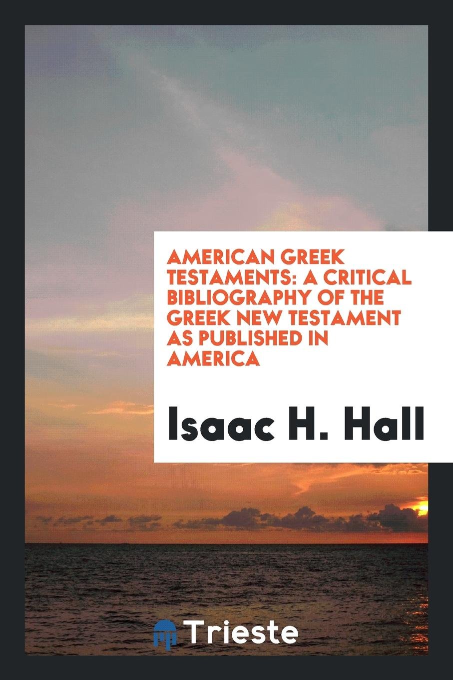 American Greek Testaments: A Critical Bibliography of the Greek New ... Religion & Esotericism