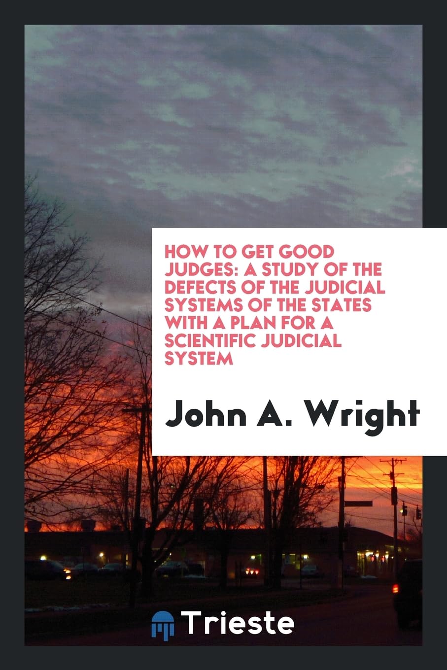 How to Get Good Judges: A Study of the Defects of the Judicial Systems of the States with a Plan for a Scientific Judicial System Books