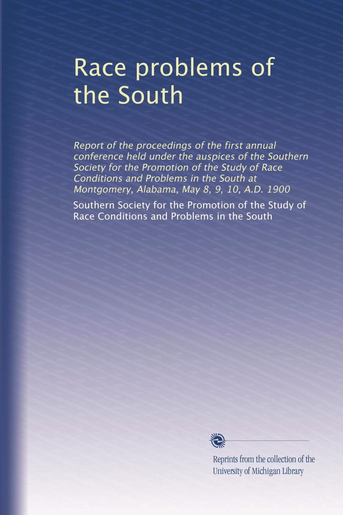 Race problems of the South Books